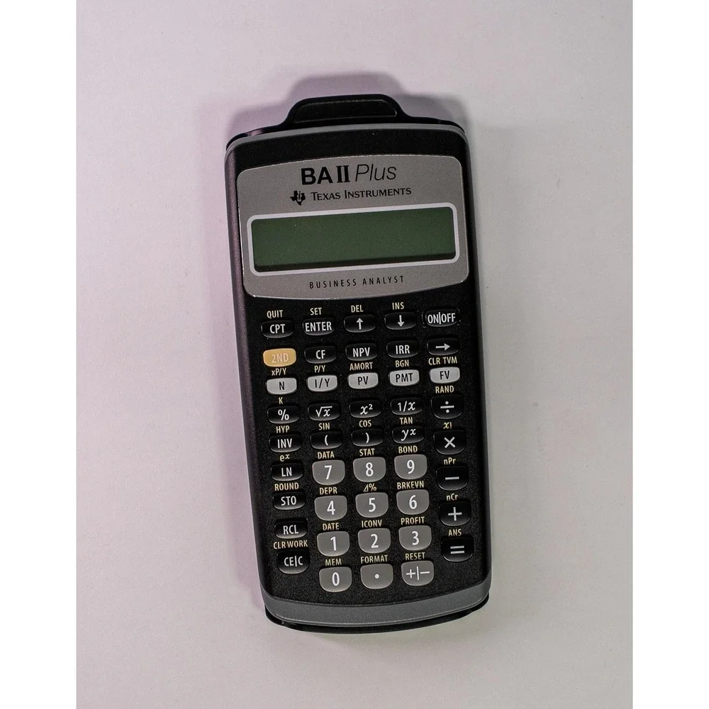 Texas Instruments‎ BA II Plus Business Financial Calc Black Handheld W Cover